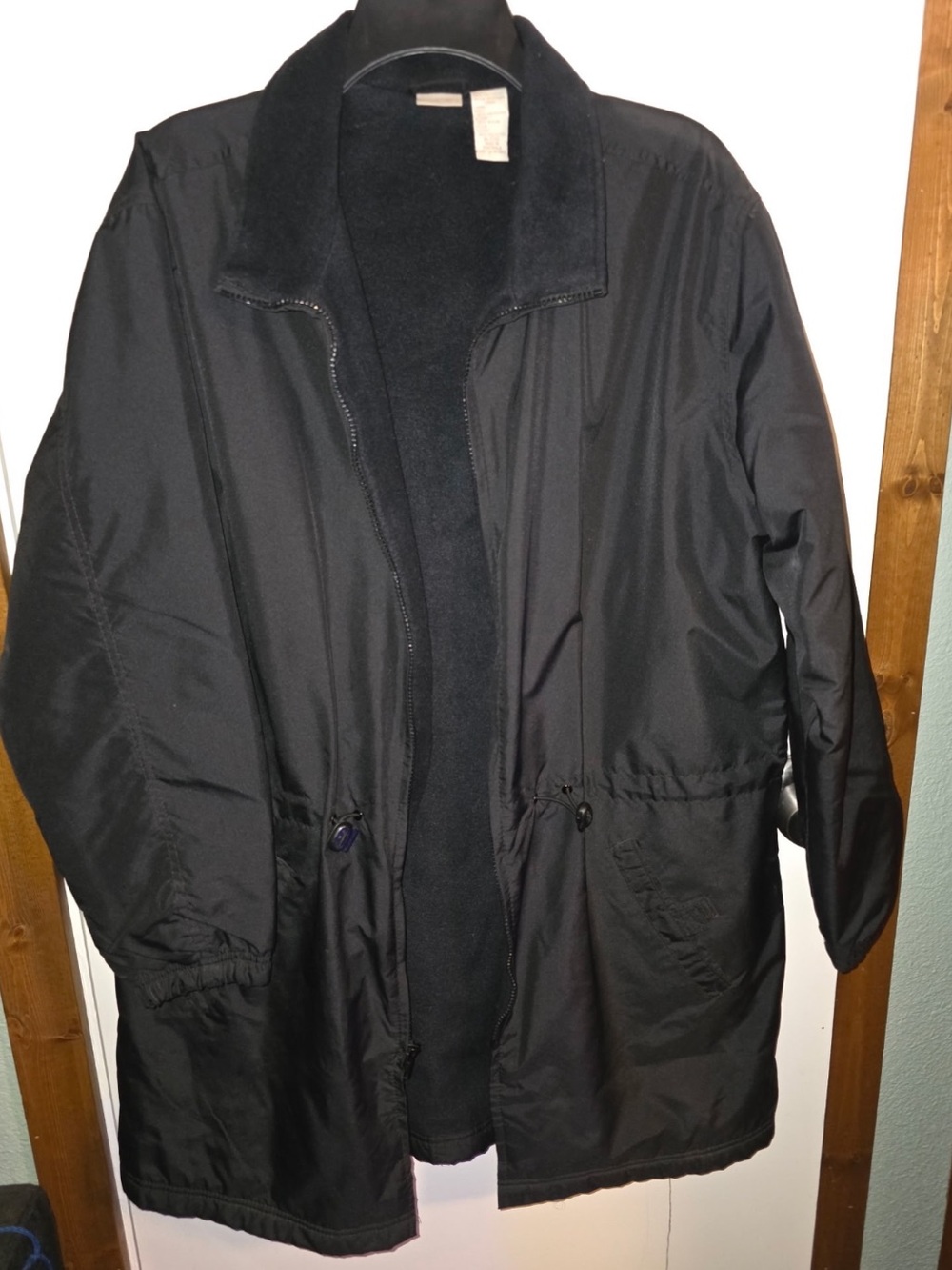 Cherokee Women’s Black Windbreaker with Fleece Lining